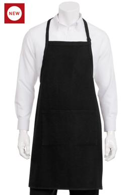 Picture of Chef Works - A605-BLK - Black Waffle Weave Bib Apron